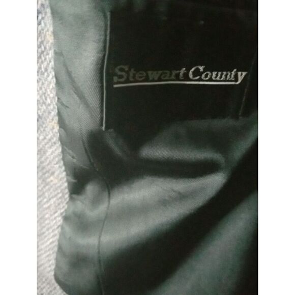 Vintage 42L Tweed Blazer Mens Blue Wool Jacket Elbow Patch Sport Hunting Coat - Picture 13 of 14